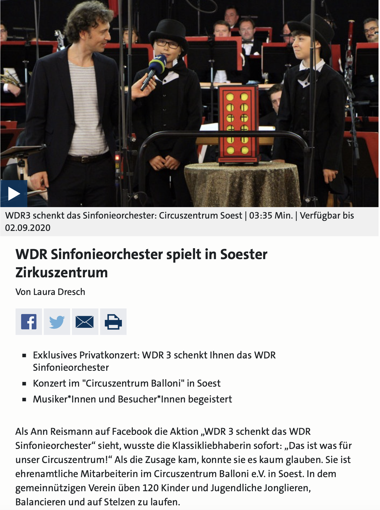 WDR Sinfonieorchester im Circuszentrum